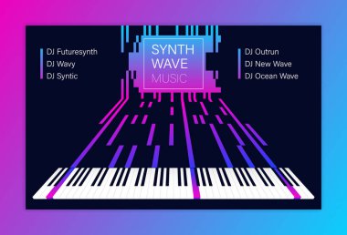 Elektronik dans tekno müzik posteri. Kulüp müzik afişi