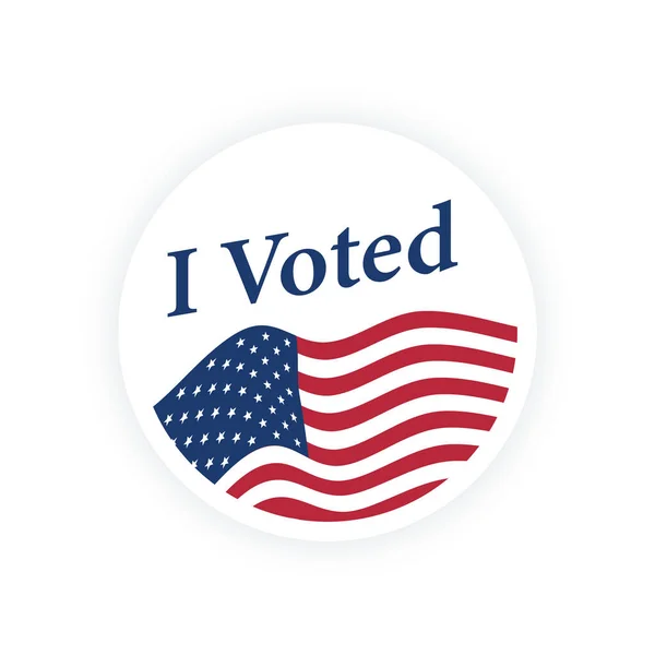 Amerikan bayrağının çıkartması için oy verdim.. — Stok Vektör
