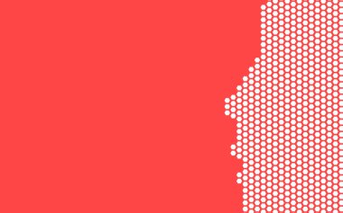 Altıgen desenli insan kafası silueti