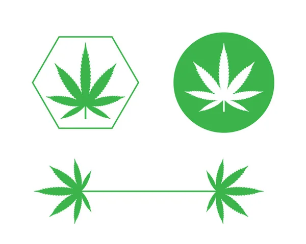 Cáñamo Medicinal Icono Marihuana Hoja Cannabis Medicinal Signo Marihuana Símbolo — Vector de stock