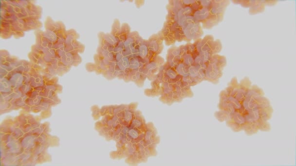 Молекули Інсуліну Броунівському Русі — стокове відео