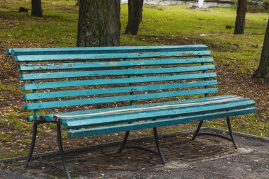 yumuşak odak arka ahşap bank doğa manzarası güzel açık hava parkı insanlar olmadan sakin bir yer