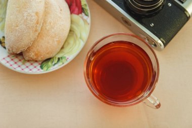 çay tablo yakın çekim çerezleri ile