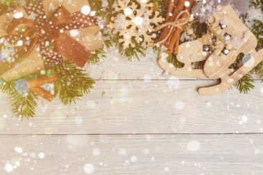 Metin için yeni yıl yer için şablon. Mockup reklam, tebrikler için