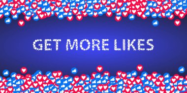 Sosyal Ağ Simgeleri İllüstrasyonu Daha Fazla Hoşlansın. İnternet, Reklam, Terfi, Pazarlama, Smm, Ceo, İş.