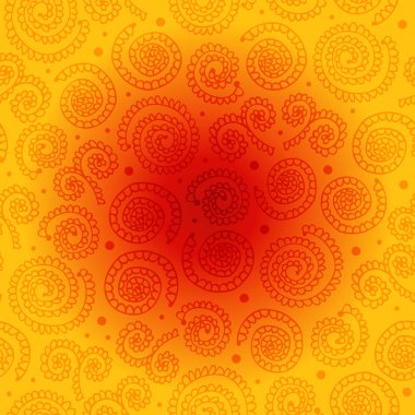 spiraller ile turuncu arka plan