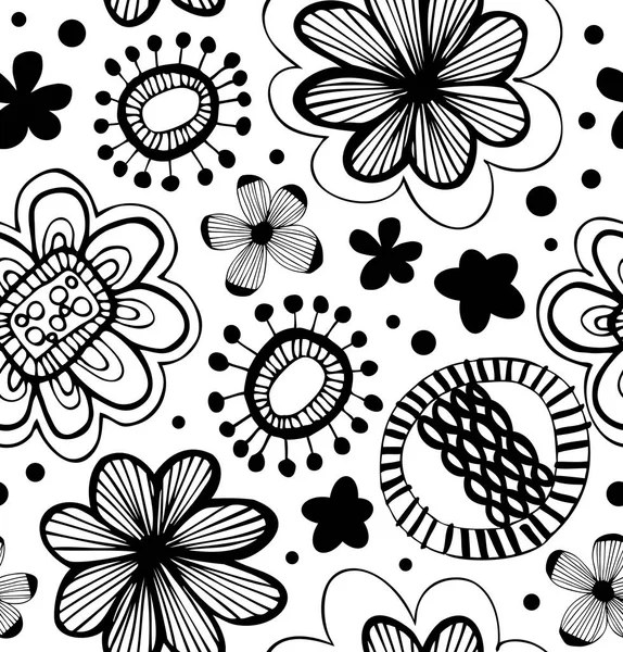 Patroon met florale ornament — Stockvector