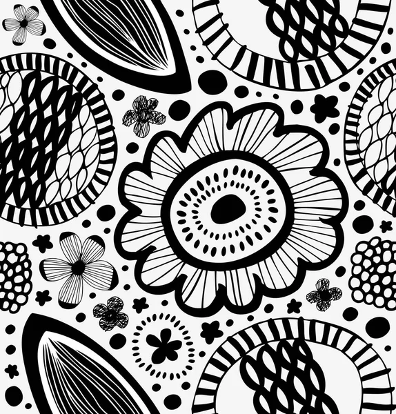 Patroon met florale ornament — Stockvector