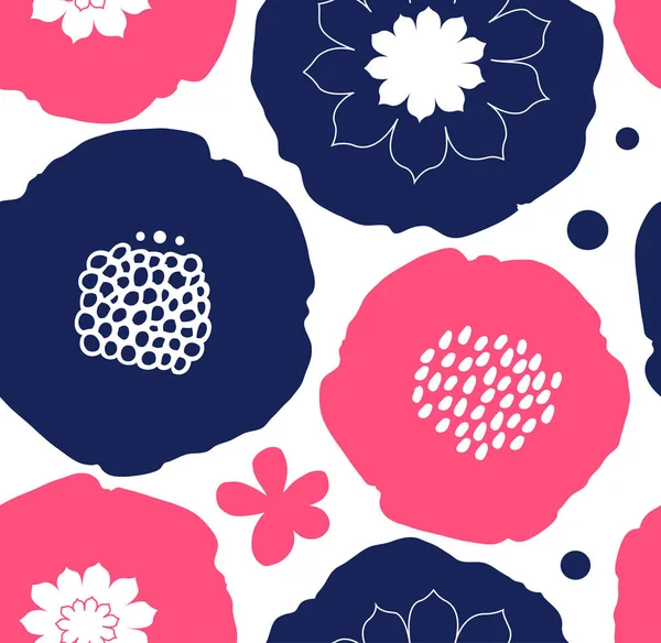 Muster mit farbigen Blumen — Stockvektor