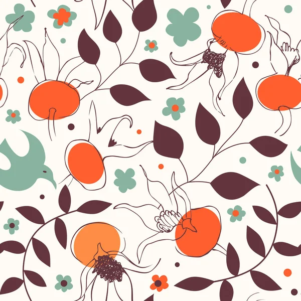 Background with autumn berries — Stock Vector