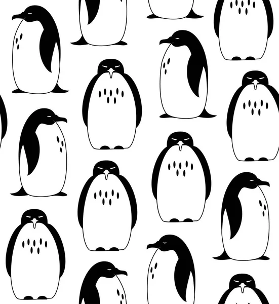 Naadloos patroon met pinguïns — Stockvector