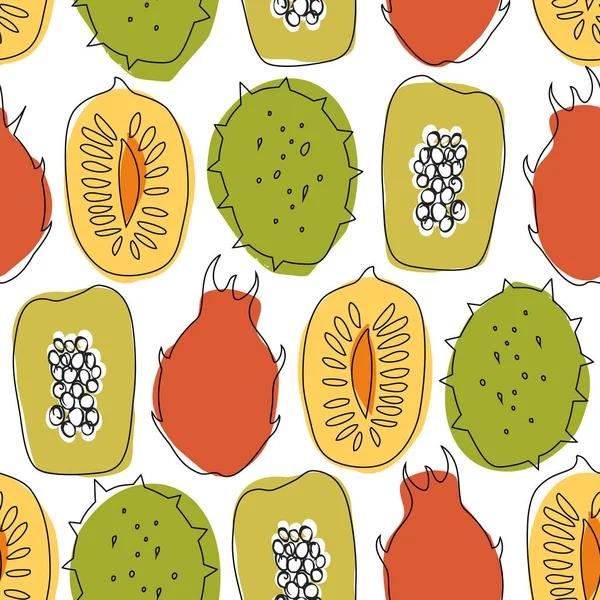 Fruits exotiques tropicaux — Image vectorielle