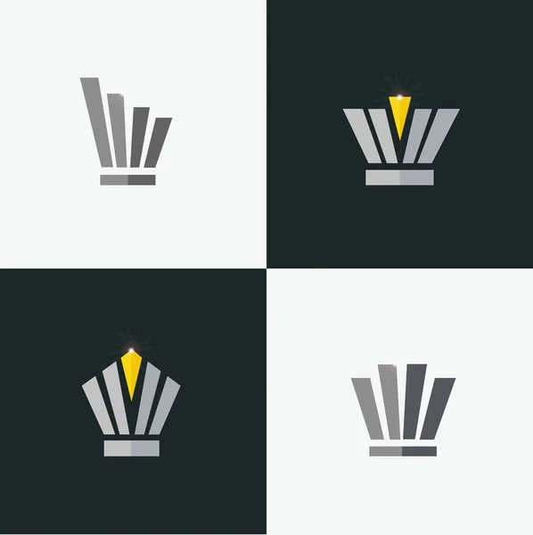 Conjunto de logotipos com coroas — Vetor de Stock
