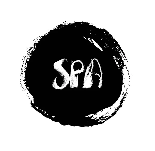 SPA lettering in circle — Stock Vector