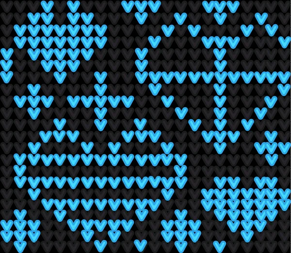 程式化的蓝色针织纹理 — 图库矢量图片