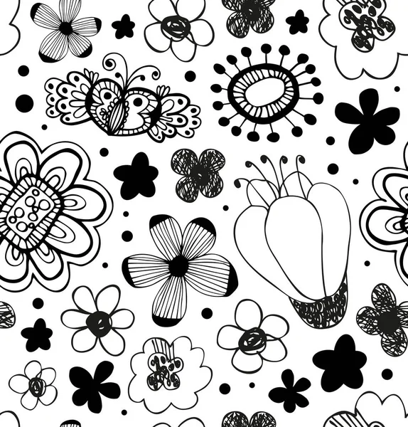 Modèle avec ornement floral — Image vectorielle