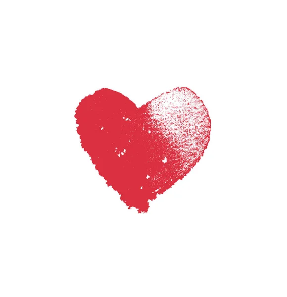 Acuarela roja corazón texturizado — Archivo Imágenes Vectoriales
