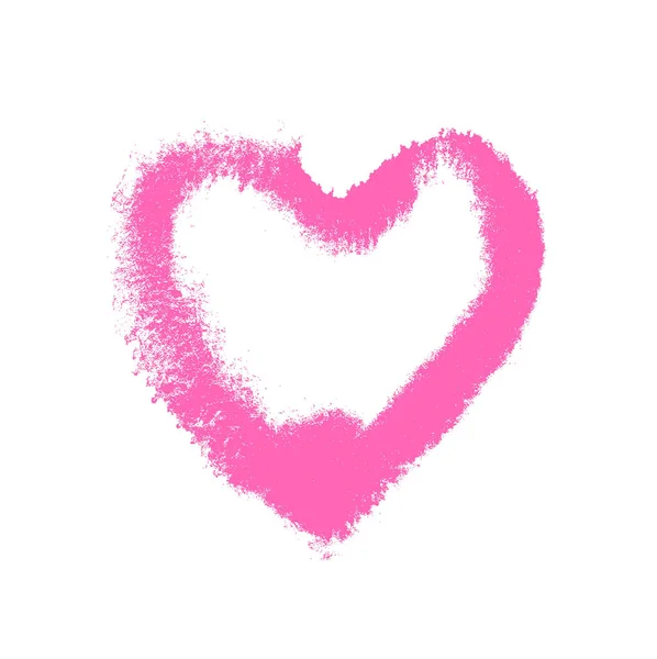 Rosa aquarela coração texturizado — Vetor de Stock