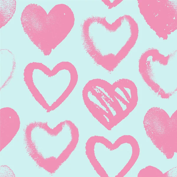 Pink watercolor hearts — Stock Vector