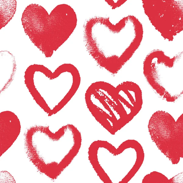 Red watercolor hearts — Stock Vector
