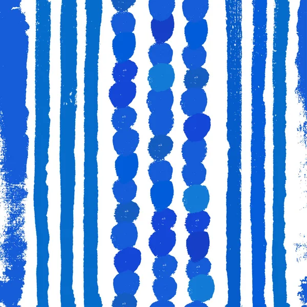 ब्लू ब्रशस्ट्रोक्स के साथ पैटर्न — स्टॉक वेक्टर