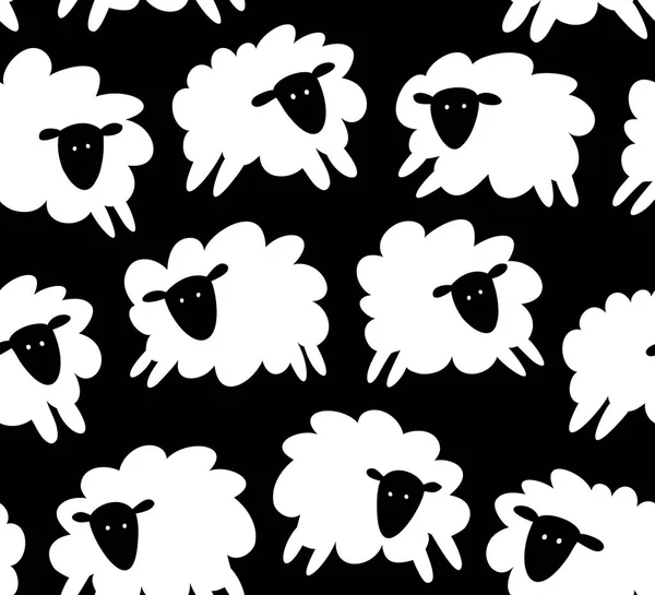 Seamless pattern with sheep — Stock Vector