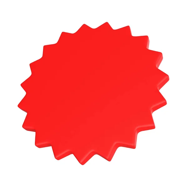 Representación 3D estrella roja - concepto de insignia para diploma — Foto de Stock