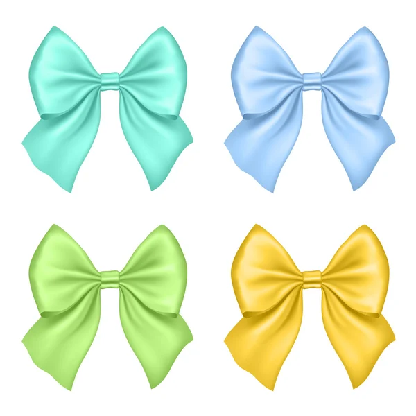 Set Silk Bow. Illustratie. — Stockfoto