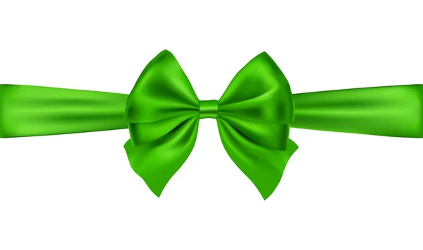绿色的现实矢量礼物弓 — 图库矢量图片
