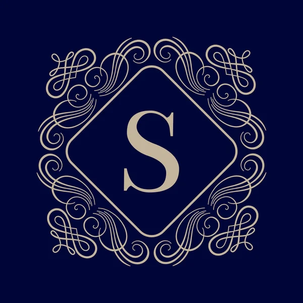 Zarif monogram tasarım şablonu. Monogram düğün.