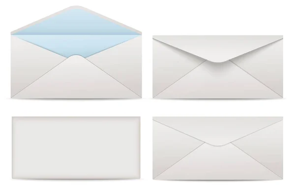 あなたの設計のための空白の紙封筒 — ストックベクタ
