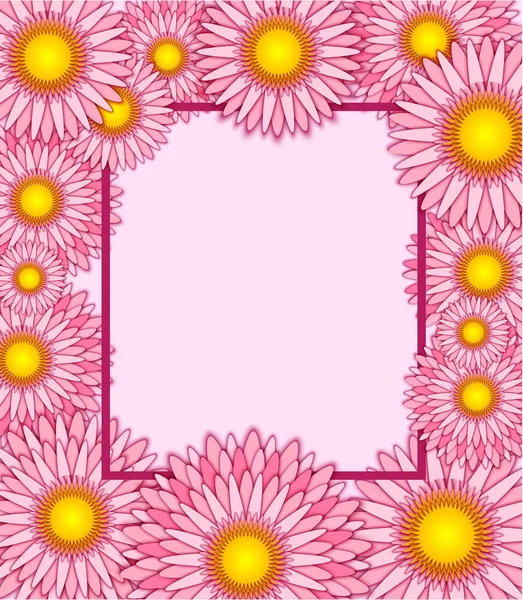 Floral frame, wenskaart. — Stockvector