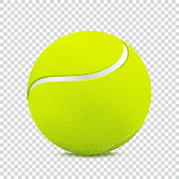 Pelota de tenis sobre fondo transparente — Vector de stock