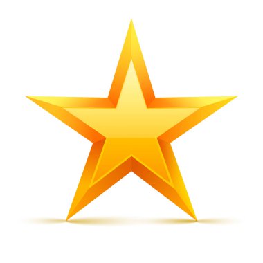 Sarı yıldız. Vektör çizim.