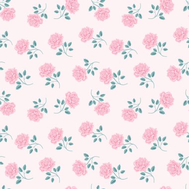 Sorunsuz gül deseni. Vintage çiçek arka plan.