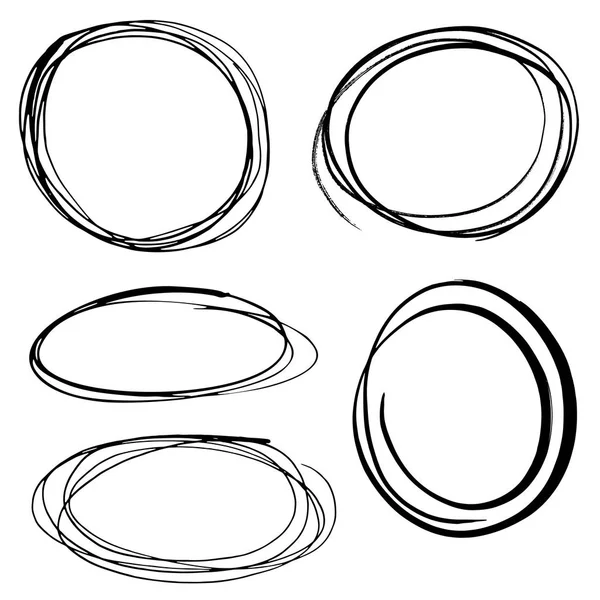 Scribbled round frames - vector Vector Graphics