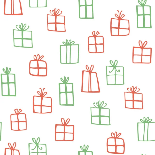 Egyszerű doodle ajándékok - varrat nélküli mintát Jogdíjmentes Stock Illusztrációk