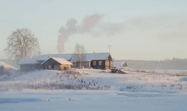 Ferme en hiver — Photo