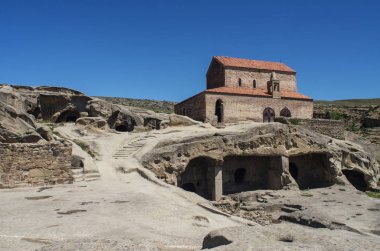 Mağara kasaba Uplistsikhe, Gürcistan.