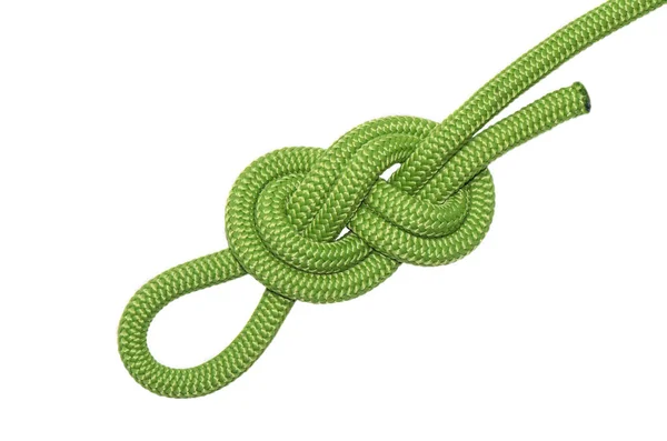 Knoten acht aus blauem Seil — Stockfoto