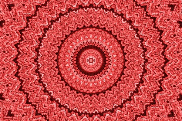 Fond Texturé Créatif Dans Les Tons Rouge Rose Mandala Abstrait — Photo