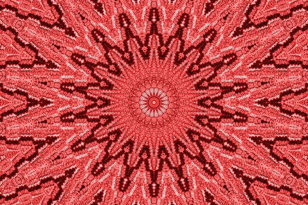 Fundo Texturizado Criativo Tons Vermelho Rosa Mandala Abstrata Uma Foto — Fotografia de Stock