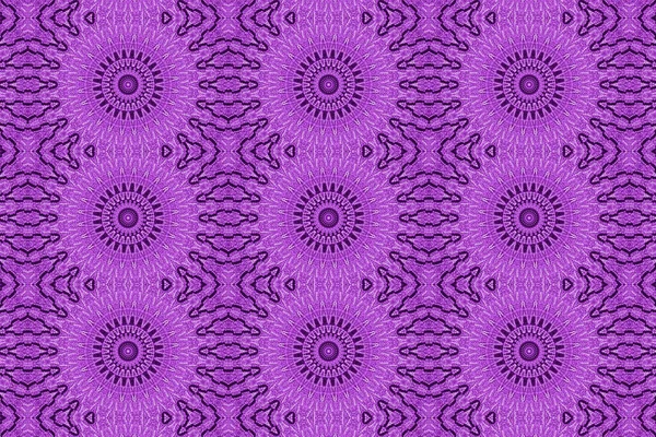 Fond Texturé Créatif Dans Des Tons Violets Mandala Abstrait Une — Photo