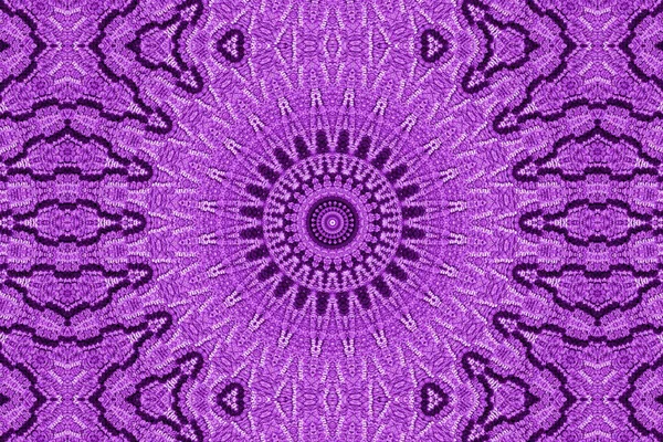 紫色色调的创造性纹理背景 照片中的曼陀罗摘要 — 图库照片