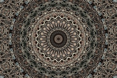 Kuru ot ve çam iğnelerinin fotoğraflarının soyut arka planı. Yumuşak odak