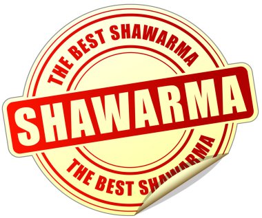 shawarma sticker on white background clipart