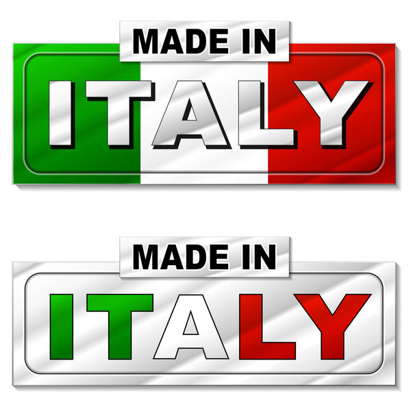 made in italy silver icon