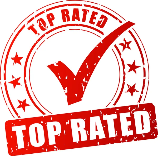 Top bewertete rote Marke — Stockvektor