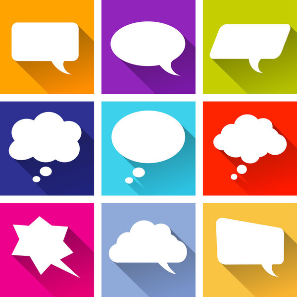 colorful speech bubbles 