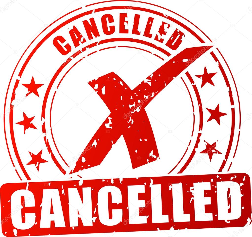 cancelled red stamp 